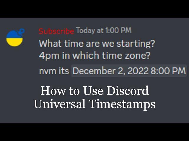 How to Use Discord Universal Timestamps (Tutorial)