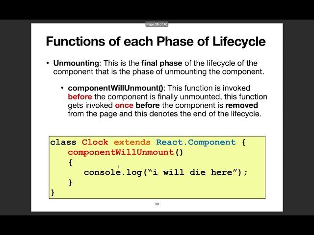 React Component Life Cycle (class & functional)