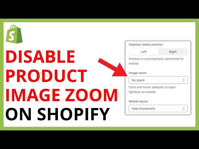 How to Disable Product Image Zoom on Shopify