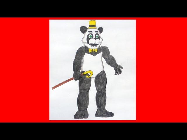 How to draw Timmy Panda Bear, Animatronics  by Dmitry Syrman