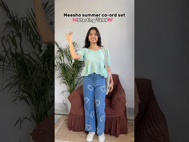 Meesho Summer Co- Ord Sets Haul Starting ₹286  #meeshohaul #meesho #meeshofinds #coordset #foryou