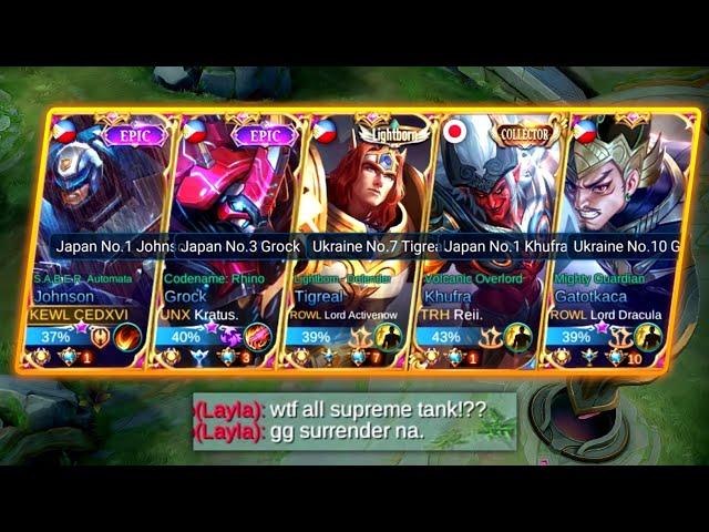 5 MAN SUPREME / TOP GLOBAL TANK IN ONE TEAM!! -MLBB