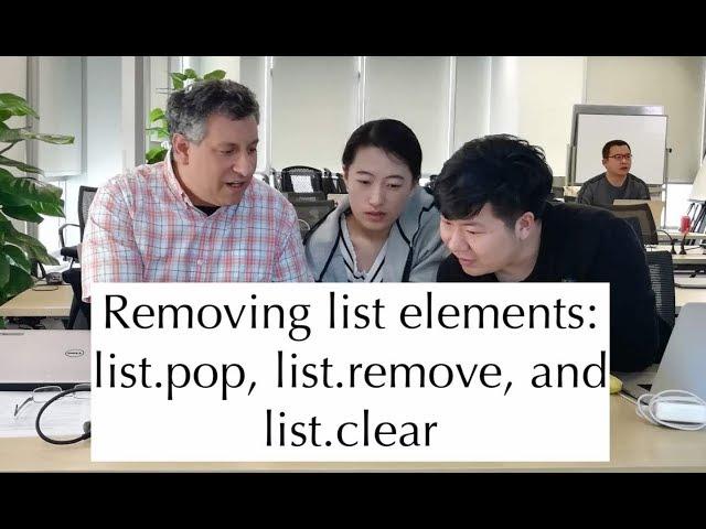 Python standard library: Removing elements from lists