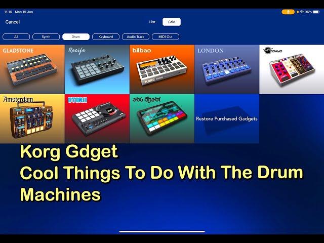 KORG Gadget - Cool Stuff You Can Do With The Drum Machines - iPad Demo