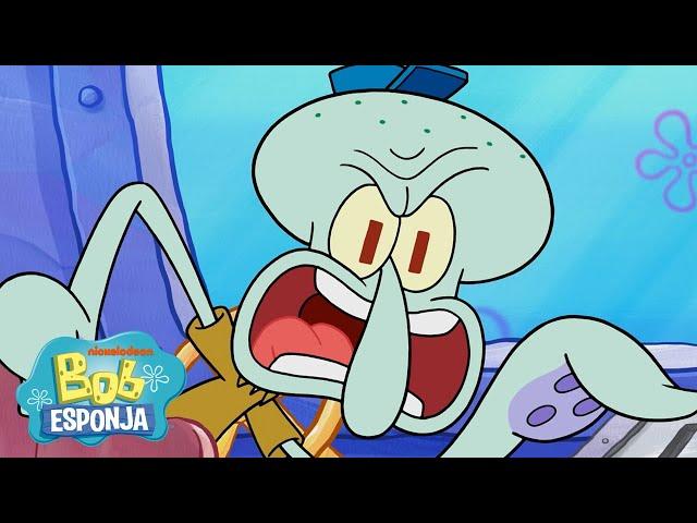 Bob Esponja | ¡Los momentos más furiosos de Calamardo en los NUEVOS episodios! | Bob Esponja