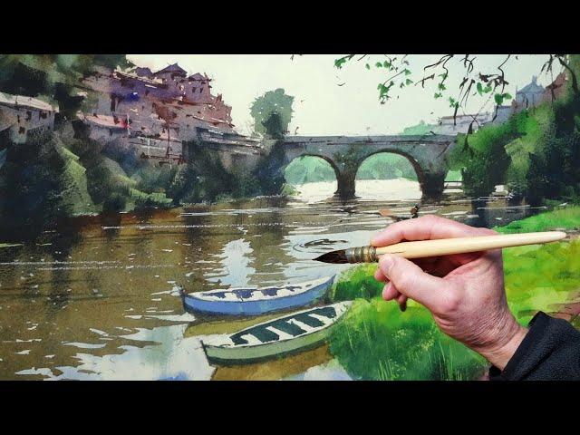 Watercolor Demo - Bridge over the Tâmega at Amarante, Portugal