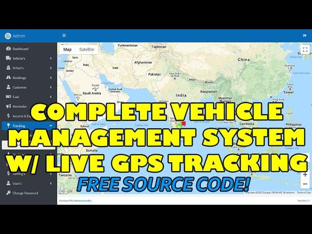 Fleet Management System with Live GPS Tracking in PHP | Free Source Code Download