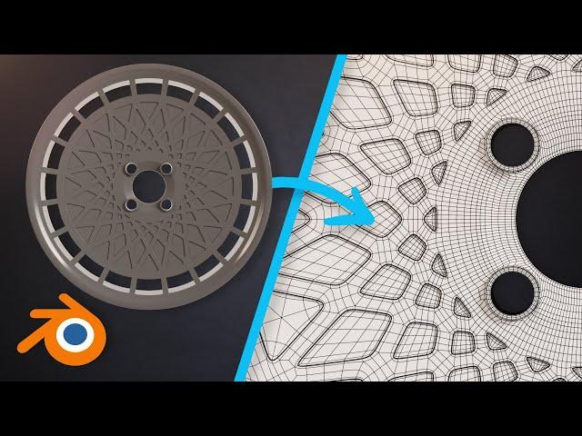 Topology Study : Modeling a Car Rim in Blender