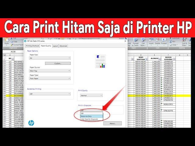 Cara Setting Print Warna Hitam Saja di Printer HP