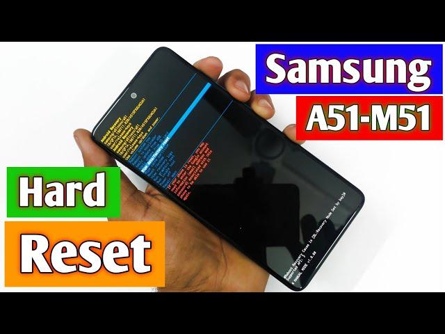 Samsung A51-M51 Hard reset || Samsung A51 hard reset||@TadrishinfoTech||