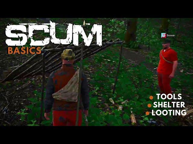 Scum Basics #1: Making Tools and Building our first shelter.