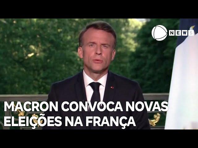 Emmanuel Macron convoca novas eleições na França