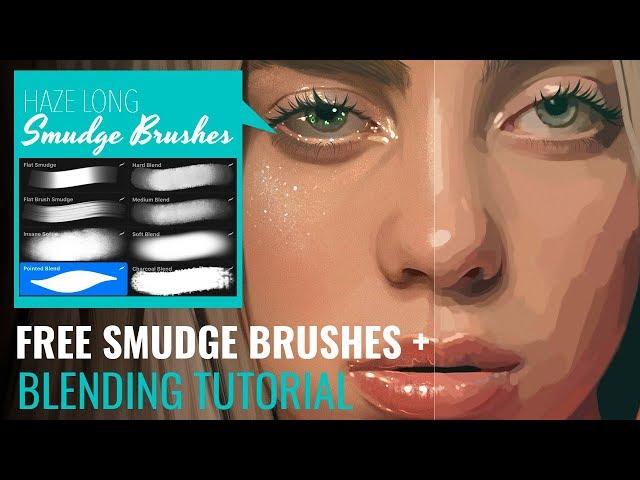 Smudge Brush set + Procreate blending tutorial by Haze Long