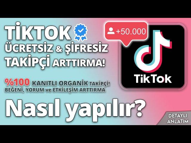 TİKTOK TAKİPÇİ HİLESİ 2023 | ÜCRETSİZ & ŞİFRESİZ & Organik tiktok takipçi arttırma yöntemi!