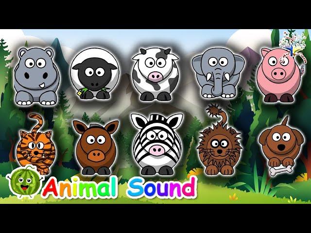 Animal Sound Song || Kids Songs and Nursery Rhymes || EduFam ~ #animalsounds #animalsoundssong