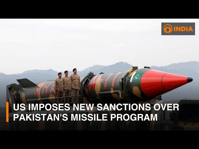 US imposes new sanctions over Pakistan's long-range ballistic-missile program