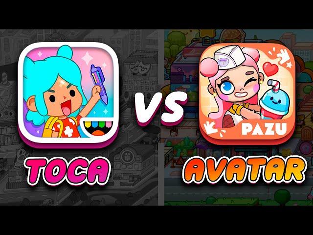 Toca life world vs Avatar World  Toca Boca vs Pazu