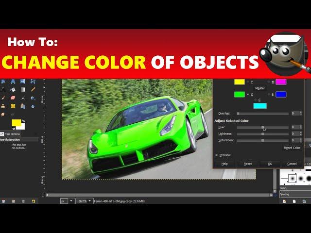 Color Change & Replace Colors of Objects Within an Image in GIMP | Using GIMP Tutorial