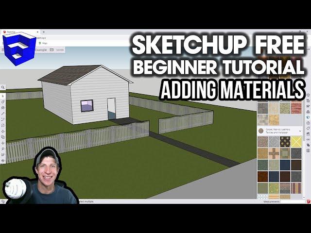 GETTING STARTED with SketchUp Free - Lesson 4 - Working with Materials in the Online Version