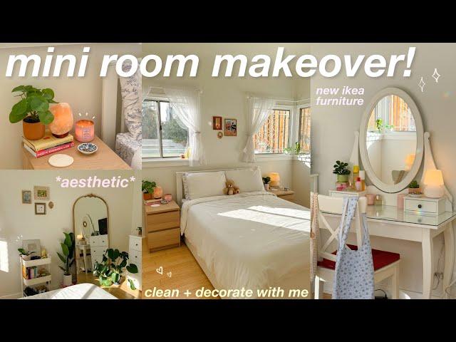 ROOM TRANSFORMATION! 🪴 *pinterest inspired* ikea furniture, amazon haul, clean and decorate with me