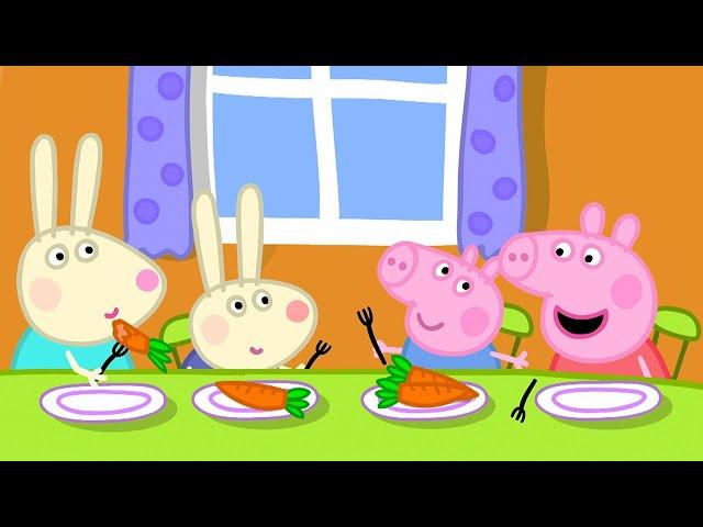 Cena en casa de Rebbeca Rabbit | Peppa Pig en Español Episodios Completos