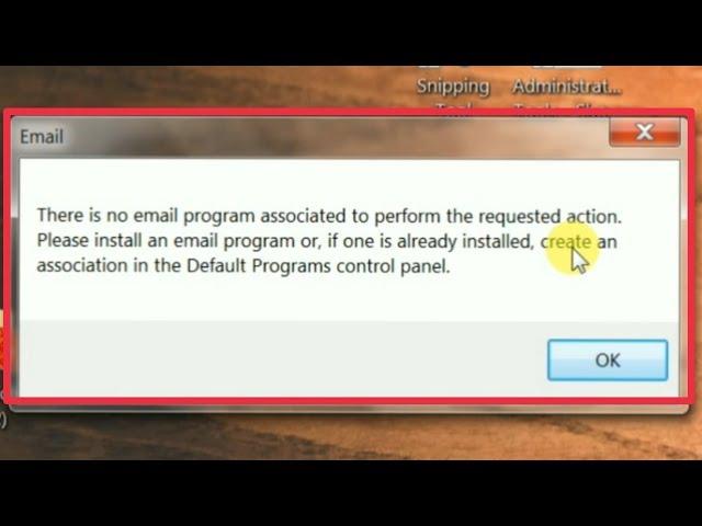 Pc Problem|Fix There is No Email Program| Associated to Perform the Request | install Email Program