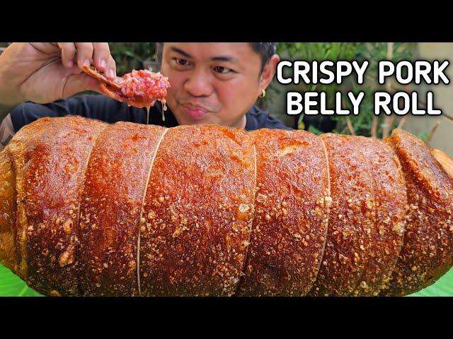 CRISPY PORK BELLY ROLL | OUTDOOR COOKING | MUKBANG PHILIPPINES