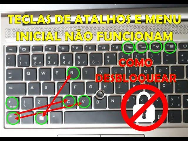 Teclas de atalho não funcionam (Menu inicial, CTRL+C-V, CTRL+SHIFT, Bandeirinha do windows 2020/2021