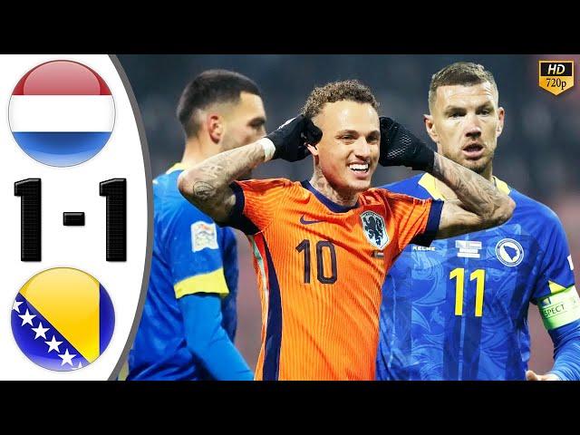 Netherlands vs Bosnia and Herzegovina 1-1 Highlights & All Goals 2024 HD