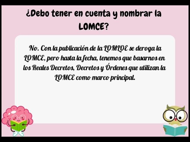 ¿LOMCE O LOMLOE?