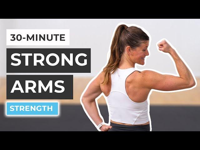 30-Minute Dumbbell Arm Workout At Home (Strong Arms)