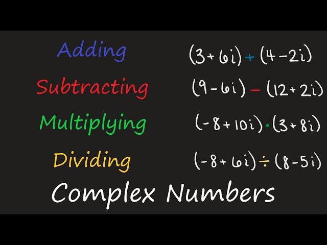 COMPLEX NUMBERS | How to Add, Subtract, Multiply and Divide Complex Numbers