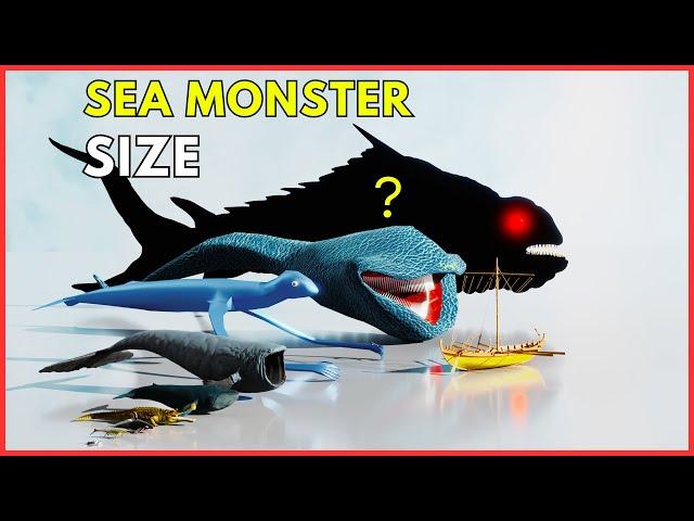 Legendary Sea Monsters Size Comparison 3D 2025