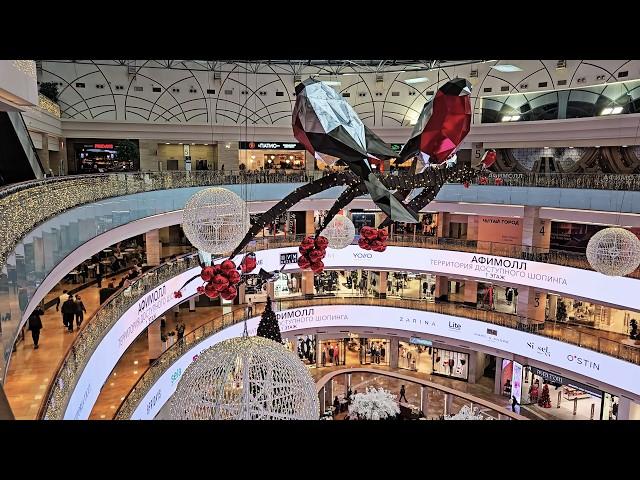 New Year's mood in Afimall - Moscow City. A walk through the shopping center