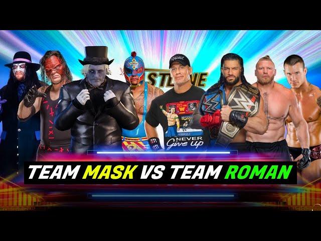 Team MASK Vs Roman Reigns Brock Lesnar John Cena & Randy Orton WWE 2K22