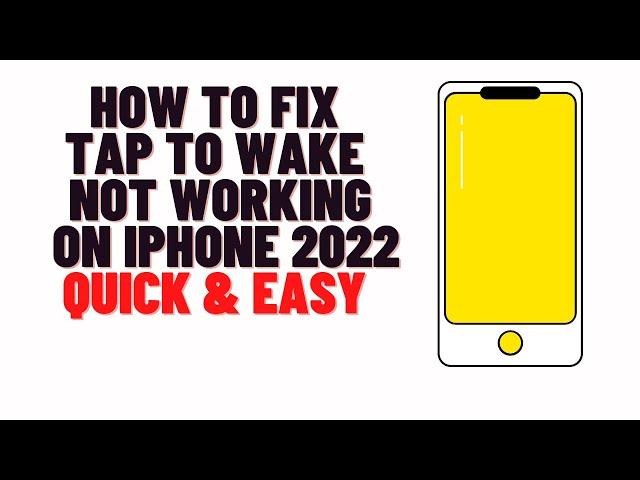 How to Fix Tap to Wake Not Working on iPhone 2024