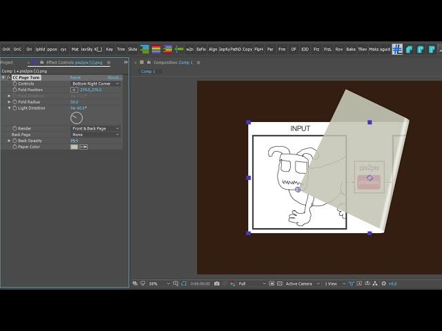 After Effects CC Page Turn trick