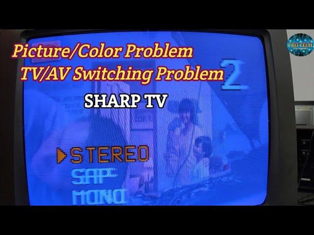 PICTURE AND COLOR PROBLEM,  TV /AV SWITCHING PROBLEM  / SHARP CRT TV SERVICE MODE (Tagalog)