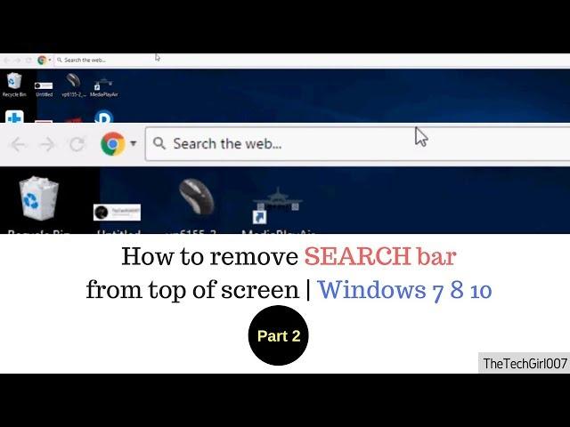 3 easy ways - How to remove search bar at top of screen | windows 10 8 7