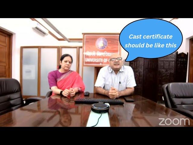 Will Digitally signed caste certificate work for Delhi University (DU)?Caste certificate format.