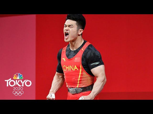 China's Shi lifts combined 802.48 POUNDS for new world record | Tokyo Olympics | NBC Sports