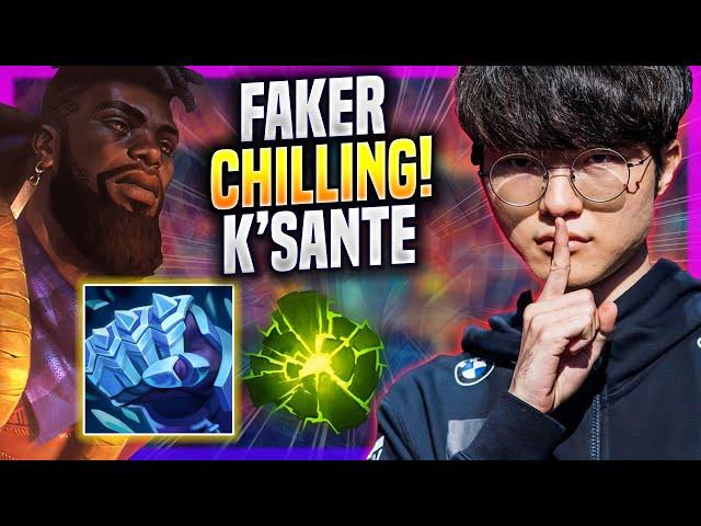 FAKER CHILLING WITH K'SANTE! - T1 Faker Plays K'sante MID vs Jayce! | Season 2023