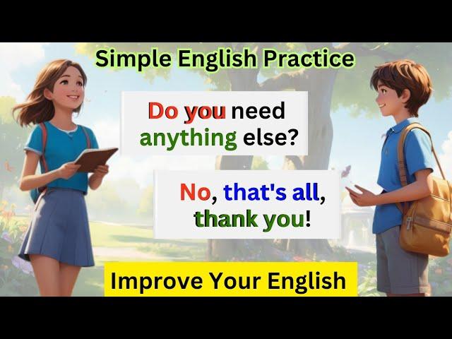 Simple And Easy English Practice | English Speaking Practice for Beginners | Learn English