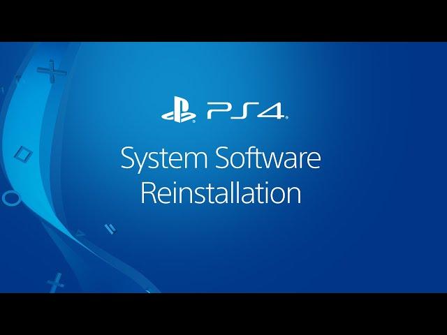 Reinstalling PS4 System Software