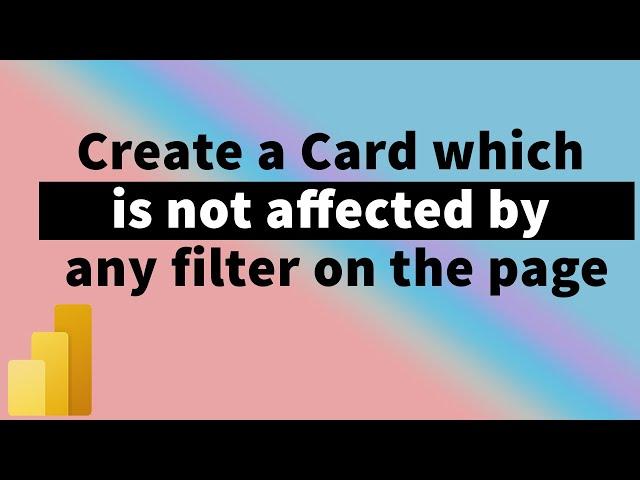 How to Filter only certain Visuals in PowerBI | Measure not filtered by Slicer | MiTutorials