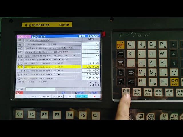 How to set Z axis parameter setting on Yornew CNC machine