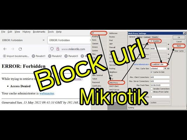 Mikrotik "Block some url via web proxy" 100% working