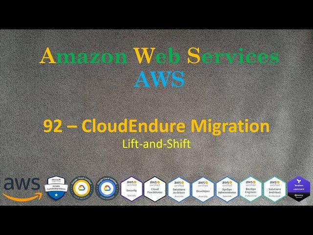 AWS - CloudEndure Lift and Shift Migration - Быстрая Миграция Серверов в AWS