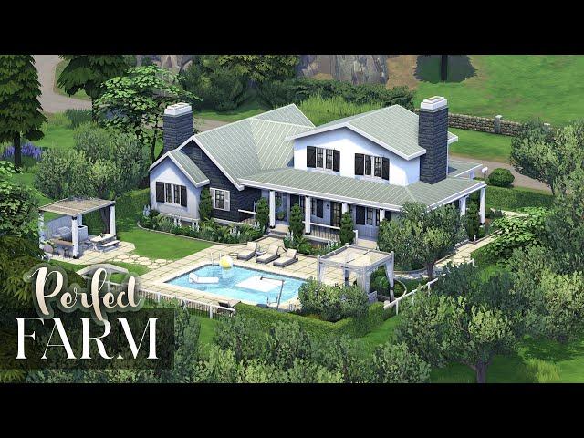 PERFECT MODERN FARMHOUSE | NO CC | 3 Bdr + 3 Bth | The Sims 4: Speed Build