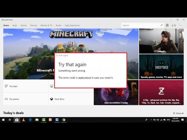 How to Fix Error 0x80244018 when Installing apps from Windows Store in Windows 10